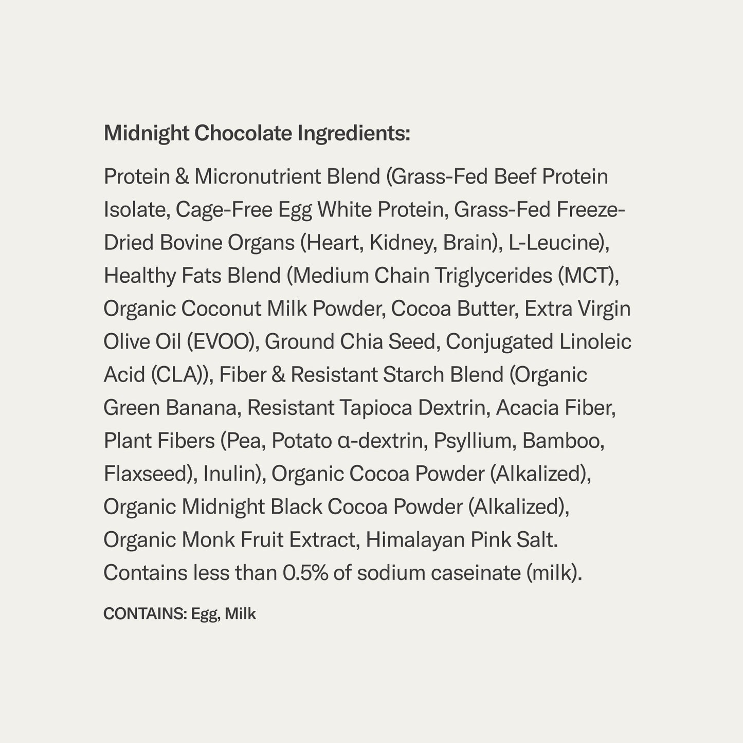 Signals Midnight Chocolate | Ingredients